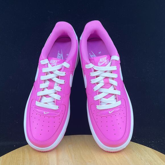 NIKE AIR FORCE 1 PLAYFUL PINK WHITE FV5948-600-SIZE 6Y/ 7.5 Women’s Barbie - Picture 8 of 9